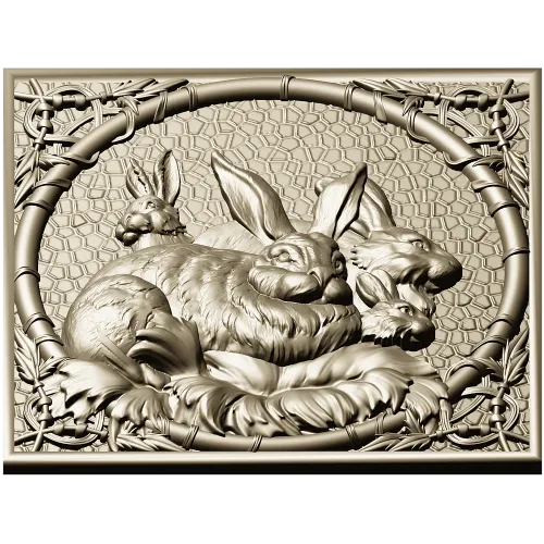 Hare Family Relief STL for CNC Router