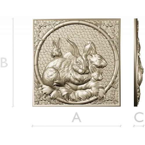 Hare Family Relief STL for CNC Router
