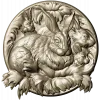 Hare Family Medallion - high-relief STL for CNC carving