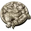 Hare Family Medallion - high-relief STL for CNC carving