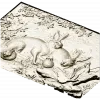 Rabbit Family Bas-Relief STL 3D Model for CNC