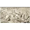 Rabbit Family Bas-Relief STL 3D Model for CNC