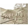 Winter Ridge Relief - detailed STL 3D model for CNC carving