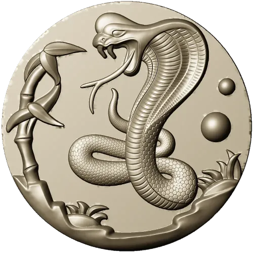 Cobra Medallion STL 3D model for CNC