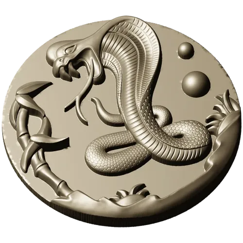 Cobra Medallion STL 3D model for CNC