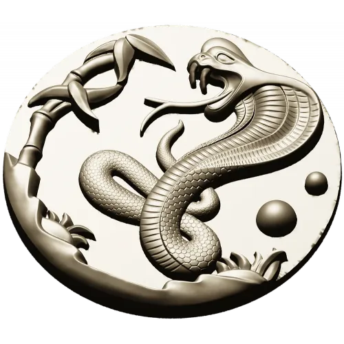 Cobra Medallion STL 3D model for CNC