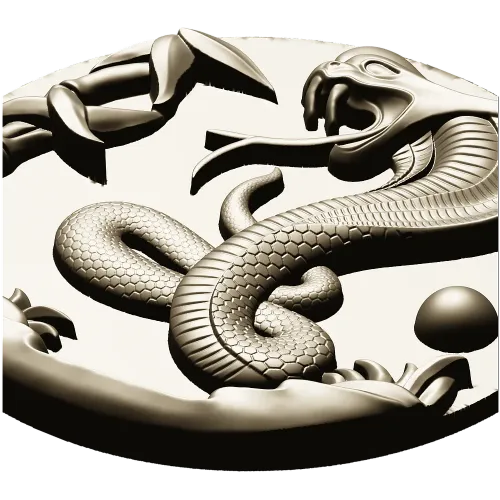 Cobra Medallion STL 3D model for CNC