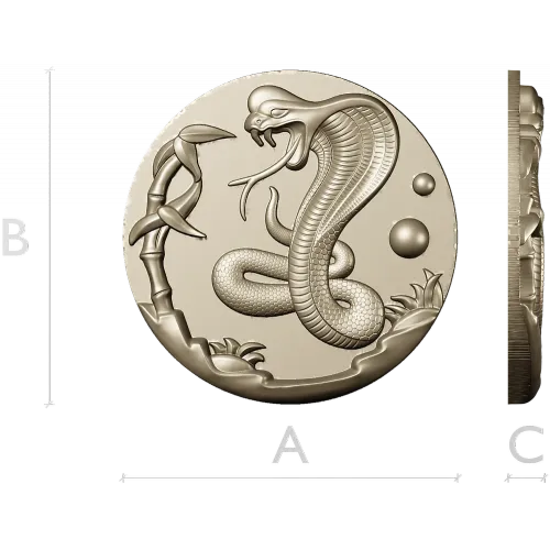 Cobra Medallion STL 3D model for CNC