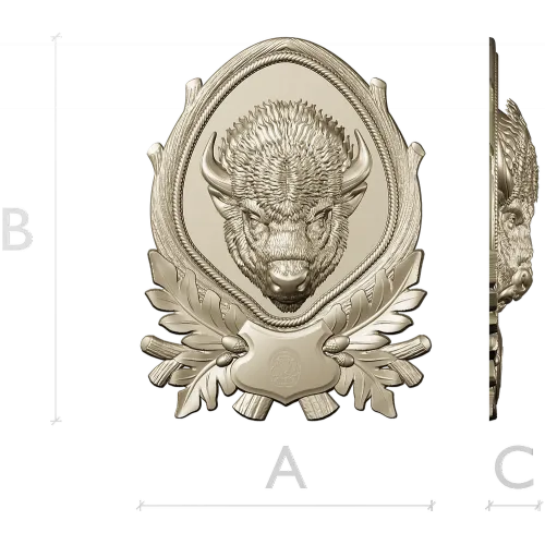Рельефная 3D модель "Величие Зубра" - STL для ЧПУ