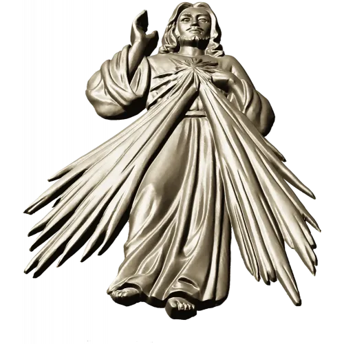 Divine Mercy Jesus - 3D STL Relief for CNC