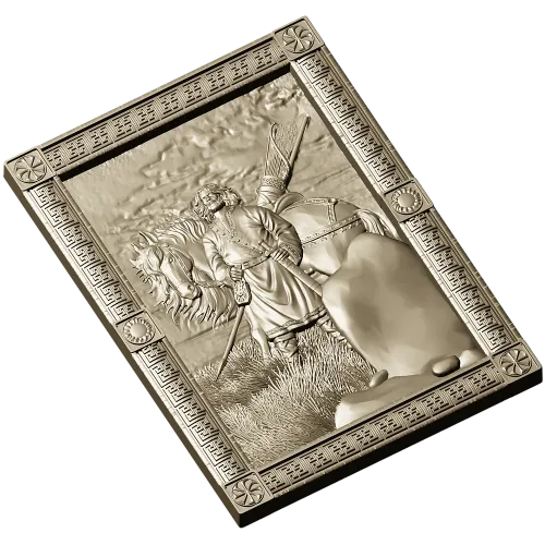 Ilya Muromets high-relief panel STL for CNC
