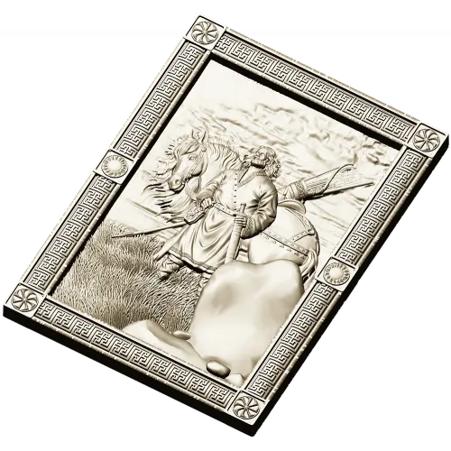 Ilya Muromets high-relief panel STL for CNC