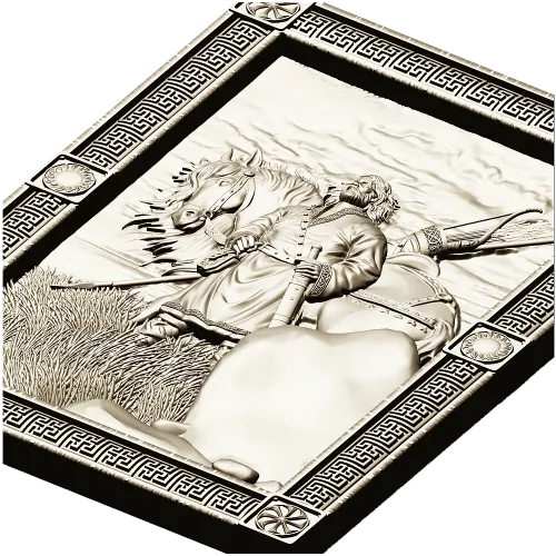 Ilya Muromets high-relief panel STL for CNC