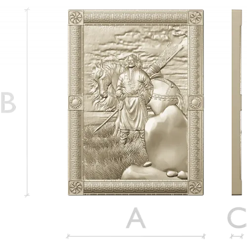 Ilya Muromets high-relief panel STL for CNC