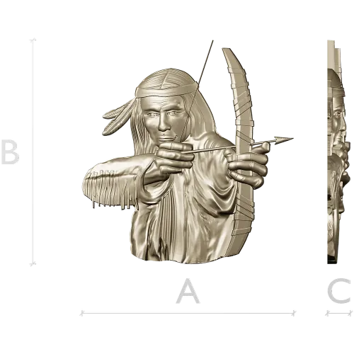 Native Archer Relief STL