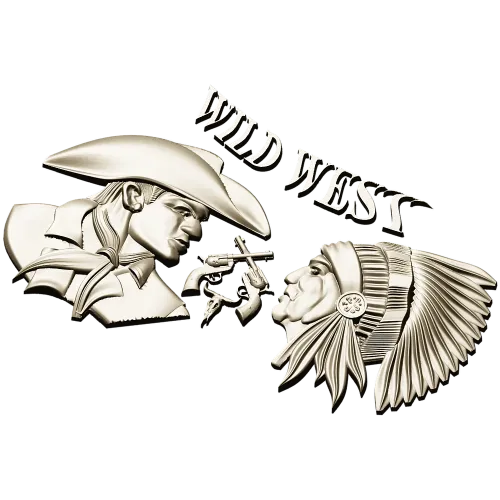 Wild West relief STL for CNC - Cowboy vs Native Chief