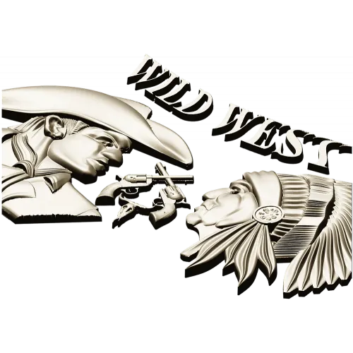 Wild West relief STL for CNC - Cowboy vs Native Chief