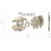 Wild West relief STL for CNC - Cowboy vs Native Chief