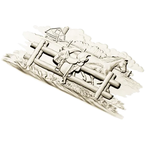 Horse & Saddle Bas-Relief - STL 3D model for CNC carving