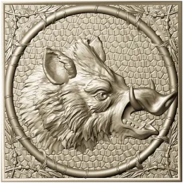 Вепрь - рельефный медальон