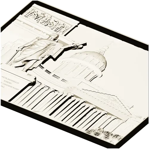 Kazan Cathedral Bas-Relief STL for CNC Carving