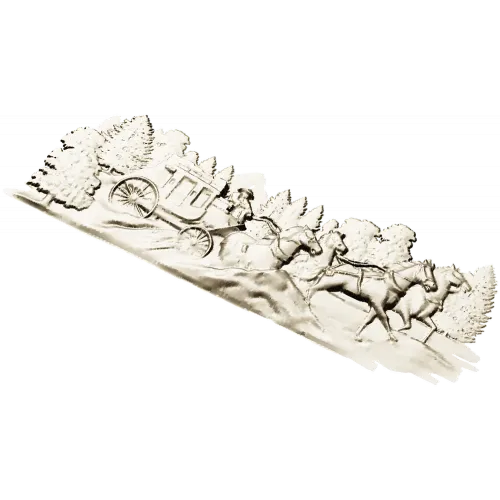 Карета в чаще - детализированная 3D модель в формате STL для ЧПУ