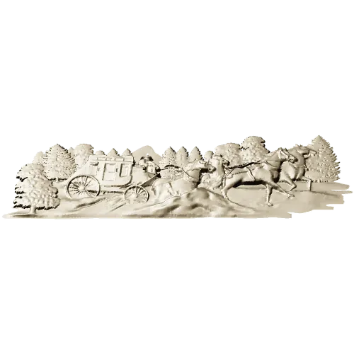 Карета в чаще - детализированная 3D модель в формате STL для ЧПУ