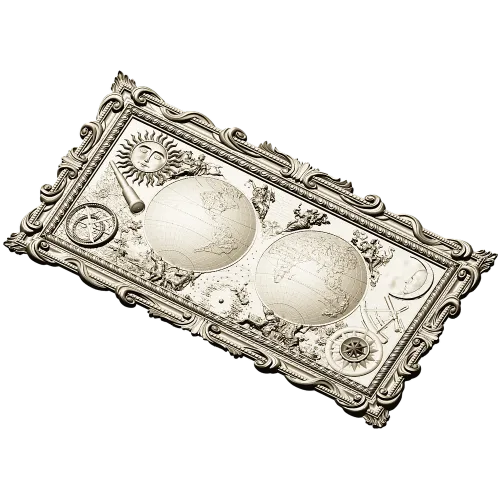 Double Globe Ornate Relief - STL 3D Model for CNC