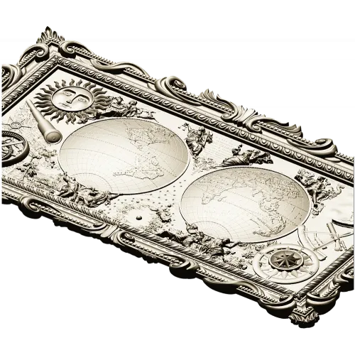 Double Globe Ornate Relief - STL 3D Model for CNC