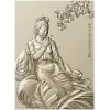Lotus Serenity - high-relief Chinese beauty 3D model (STL) for CNC