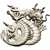 Coiled Imperial Dragon - detailed STL 3D model for CNC