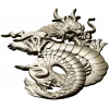 Coiled Imperial Dragon - detailed STL 3D model for CNC