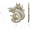 Coiled Imperial Dragon - detailed STL 3D model for CNC
