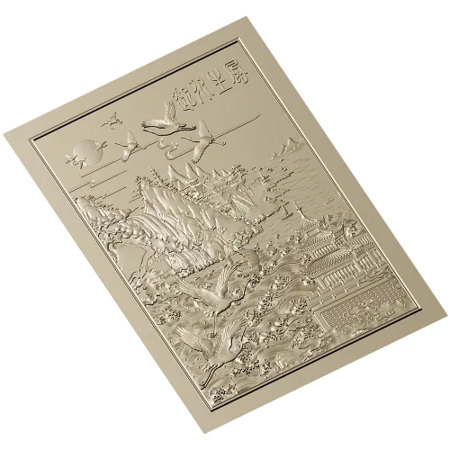 Панно "Вечные журавли" - 3D модель STL для ЧПУ