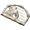 Pensive Monkey Key Holder - STL 3D model for CNC