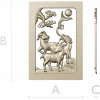 3D модель "Три горных козла" - stl модель для чпу (панно, рельеф)
