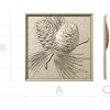 Pinecone Relief Panel STL for CNC Carving