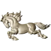 Leaping Horse - High-Relief 3D STL Model for CNC Milling