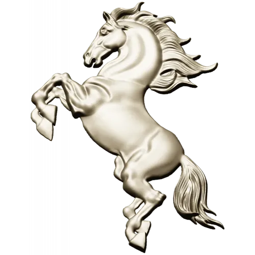 Leaping Horse - High-Relief 3D STL Model for CNC Milling