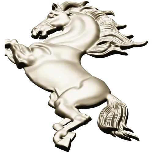 Leaping Horse - High-Relief 3D STL Model for CNC Milling