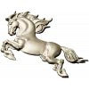 Leaping Horse - High-Relief 3D STL Model for CNC Milling