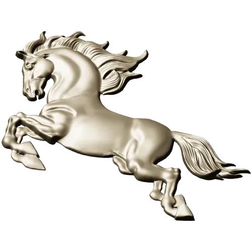 Leaping Horse - High-Relief 3D STL Model for CNC Milling