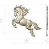 Leaping Horse - High-Relief 3D STL Model for CNC Milling