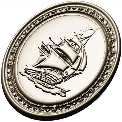 Oval Ship Medallion STL for CNC Routing