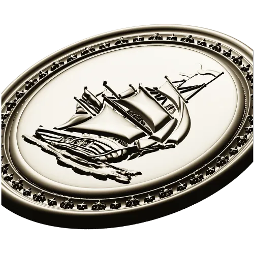 Oval Ship Medallion STL for CNC Routing