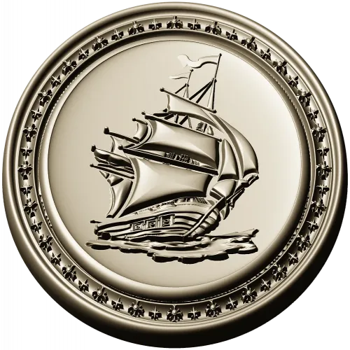 Oval Ship Medallion STL for CNC Routing