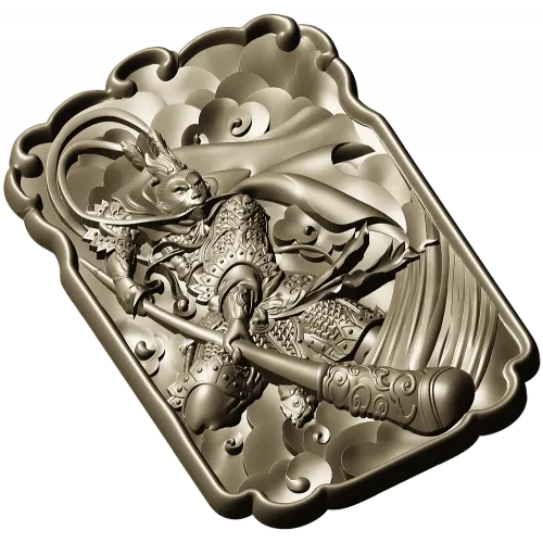 Sun Wukong Monkey King high-relief STL model for CNC milling