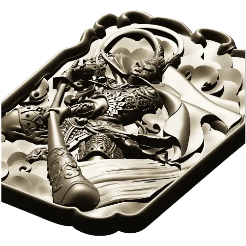 Sun Wukong Monkey King high-relief STL model for CNC milling