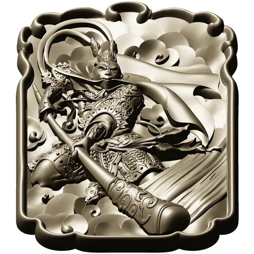 Sun Wukong Monkey King high-relief STL model for CNC milling