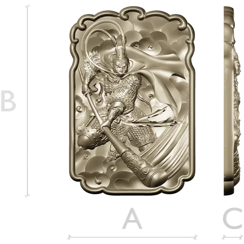 Sun Wukong Monkey King high-relief STL model for CNC milling
